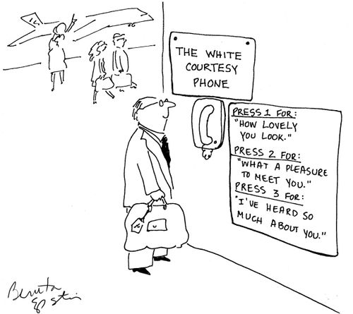 The white courtesy phone