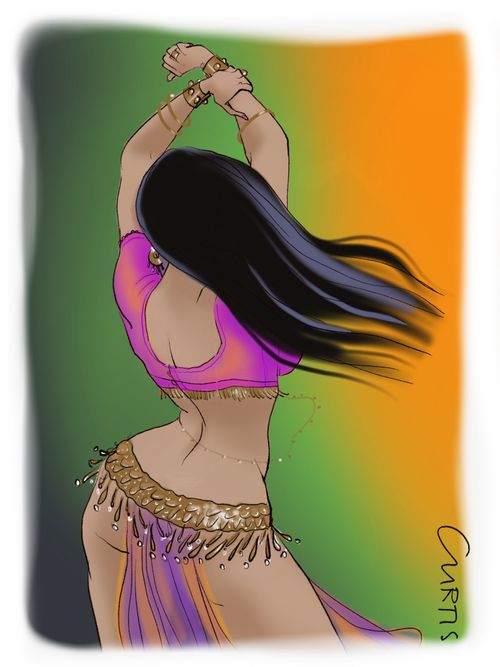 A belly dancer