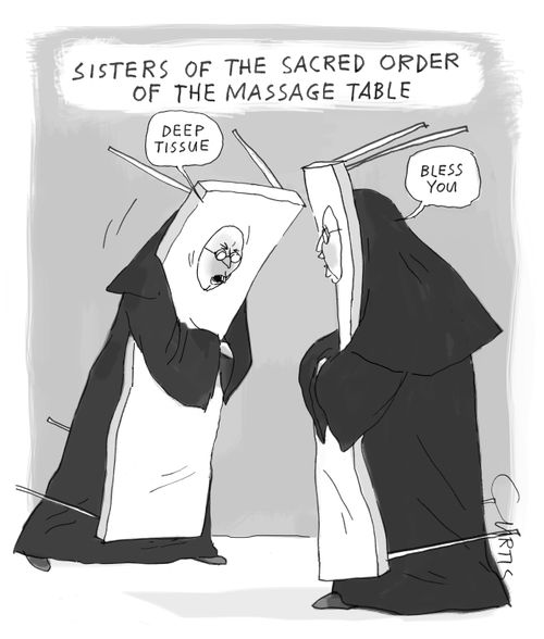 Sisters of the sacred order of the massage table.