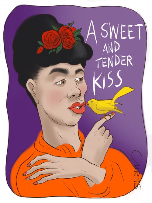 A sweet and tender kiss