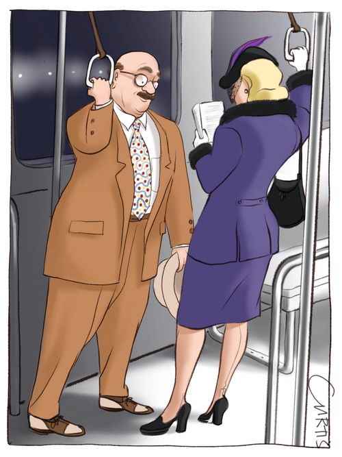 A perv on the subway