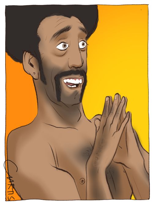 A gleeful man