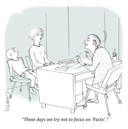 "These days we try not to focus on 'facts'."