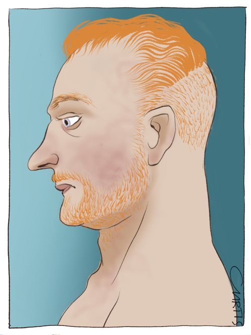 Side portrait of a man