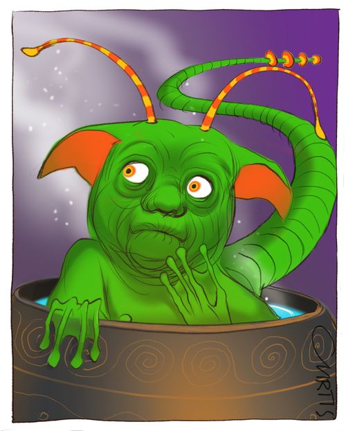 A little green monster