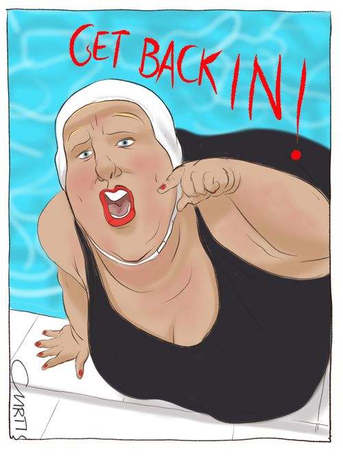"Get Back in!"
