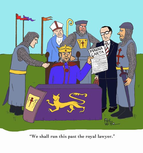"We shall run this past the royal lawyer."