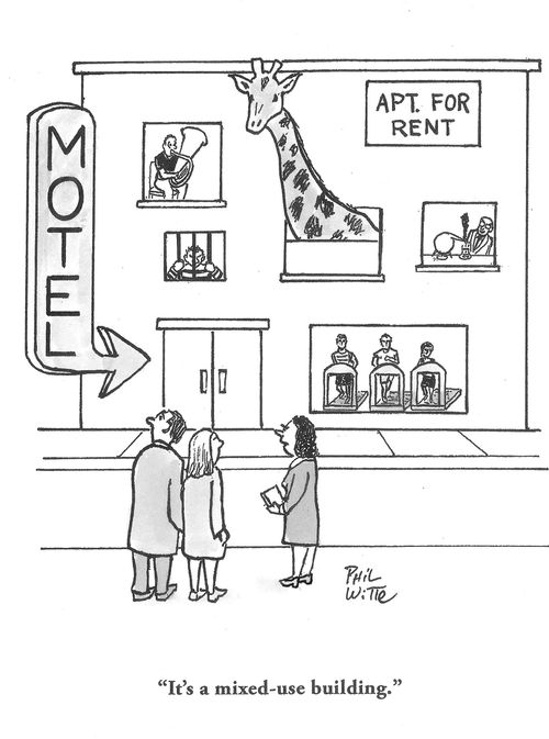 "It's a mixed-use building."