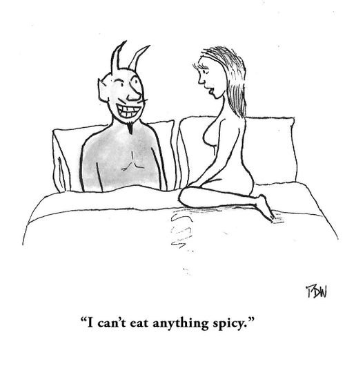 "I can't eat anything spicy."