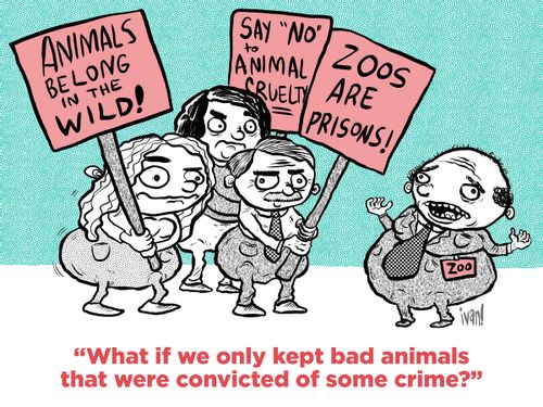 "What if we only kept bad animals that were convicted of some crime?"