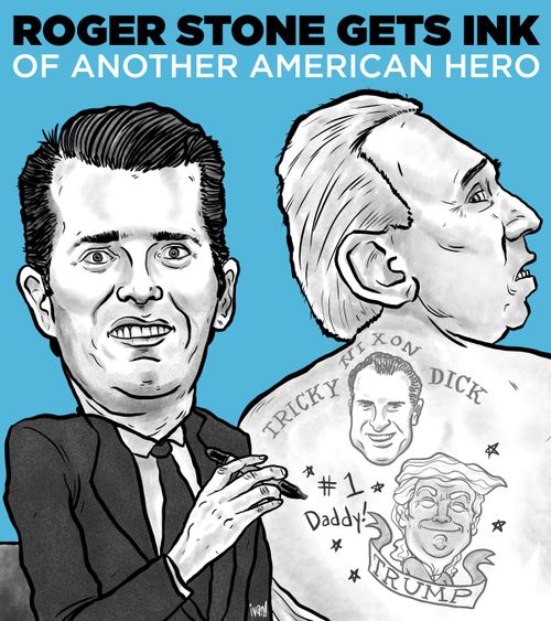 Roger Stone gets ink of another American hero
