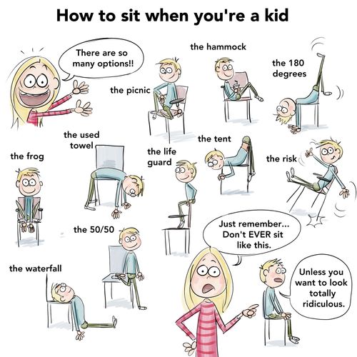 How To Sit When You Are A Kid