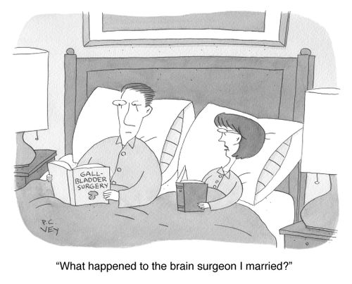 "What happened to the brain surgeon I married?"