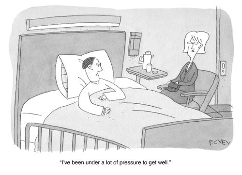 "I've been under a lot of pressure to get well."