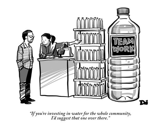 "If you're investing in water for the whole community, I'd suggest that one over there."
