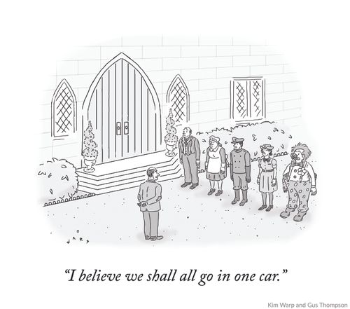 "I believe we shall all go in one car."