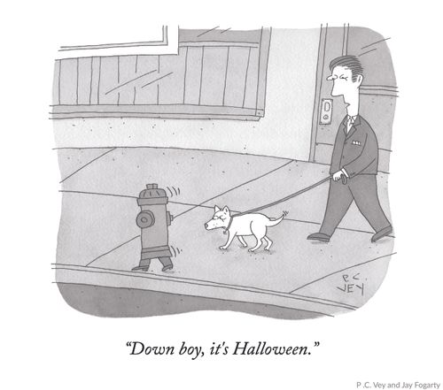 "Down boy, it's Halloween."