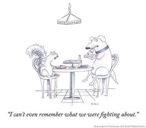 "I can't even remember what we were fighting about."