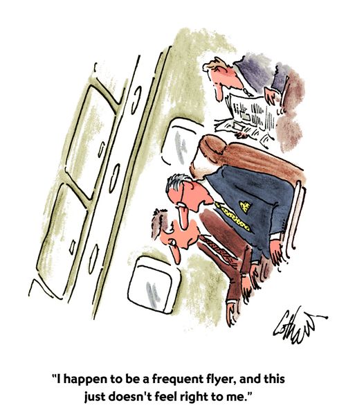 "I happen to be a frequent flyer, and this just doesn't feel right to me."