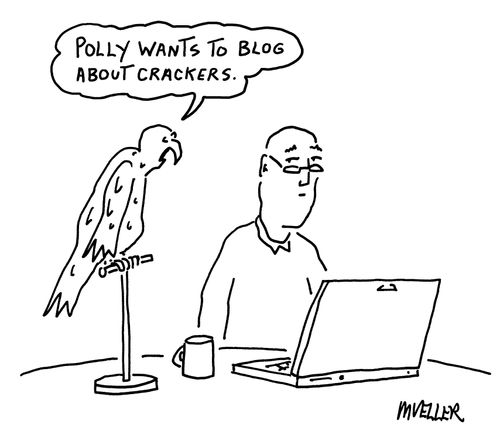 "Polly wants to blog about crackers."