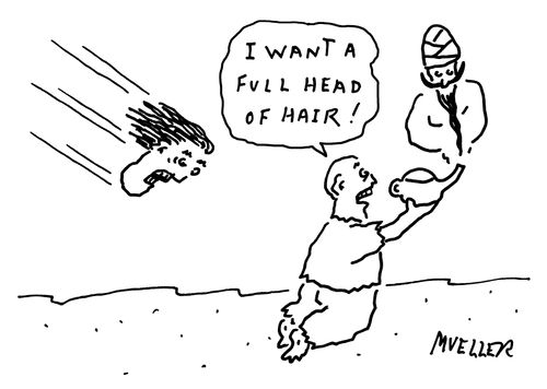 "I want a full head of hair!"