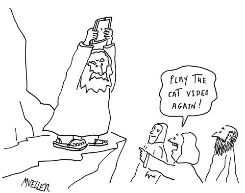 "Play the cat video again!"