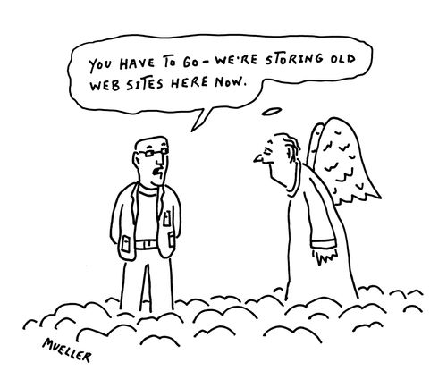"You have to go - we're storing old web sites here now."