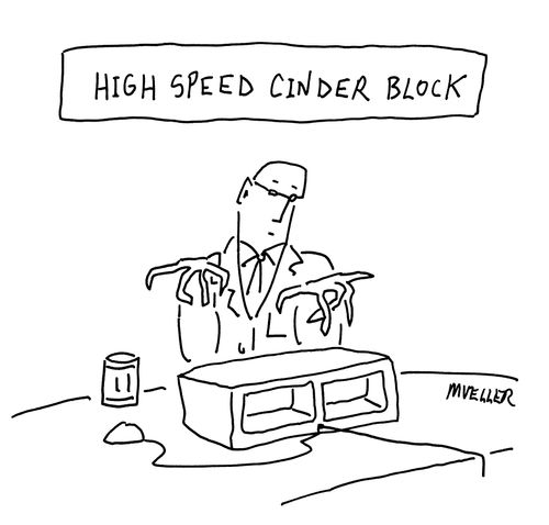High speed cinder block