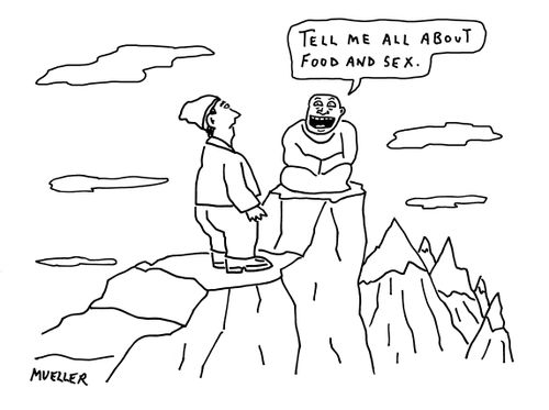 "Tell me all about food and sex."
