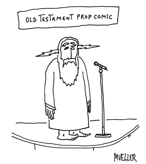 "Old Testament prop comic."