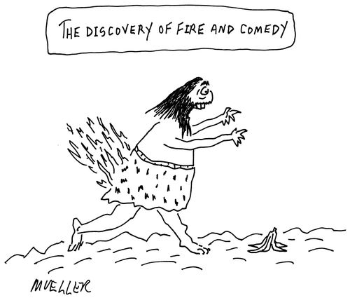 The discovery of fire and comedy