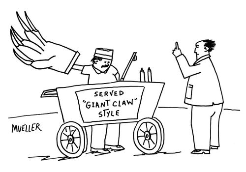 Served "giant claw" style.