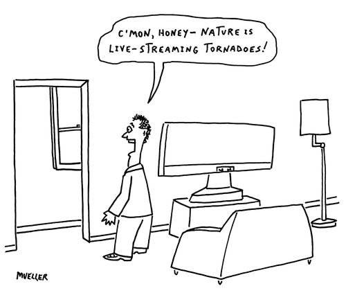 "C'mon, Honey - nature is live-streaming tornadoes!"