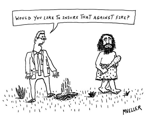"Would you like to insure that agaisnt fire?"