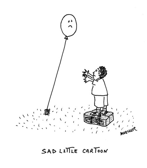 Sad little cartoon.