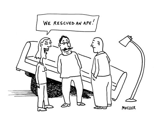 "We rescued an ape."