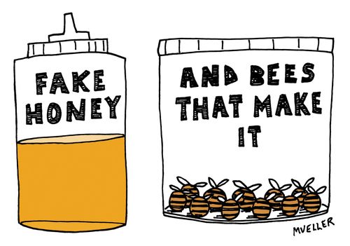 Fake honey and the bees that make it