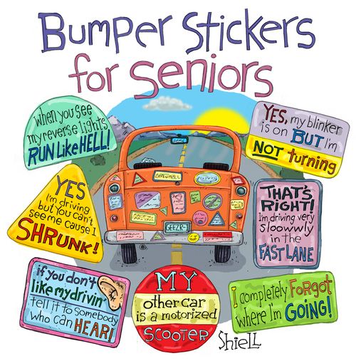 Bumper Stickers for Seniors.