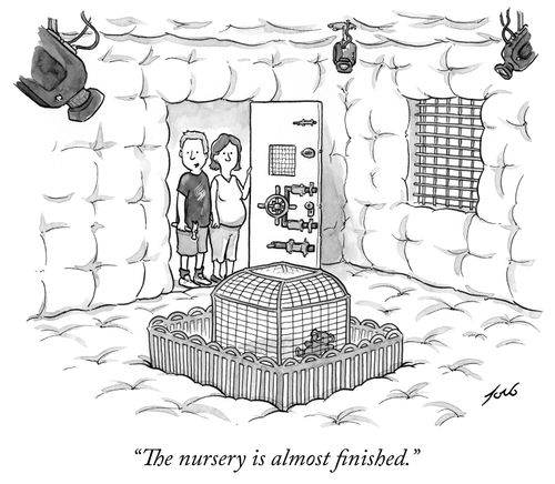 "The nursery is almost finished."