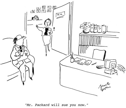 "Mr. Packard will sue you now."