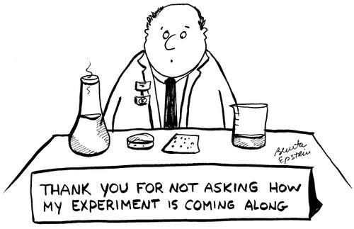 Thank you for not asking how my experiment is coming along.