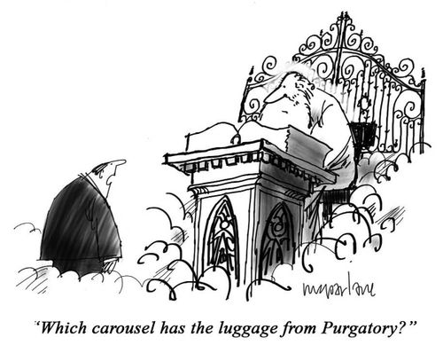 "Which carousel has the luggage from Purgatory?"