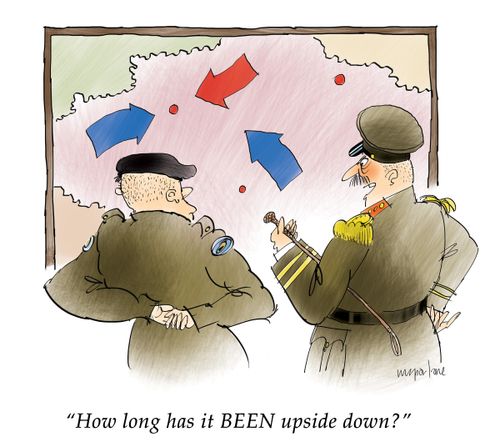 "How long has it BEEN upside down?"