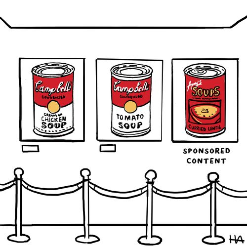 "Sponsored content."