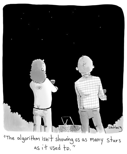 "The algorithm isn't showing us as many stars as it used to."