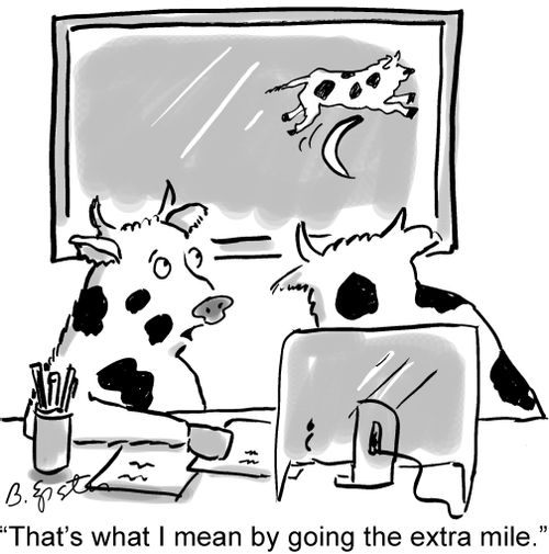 "That's what I mean by going the extra mile."