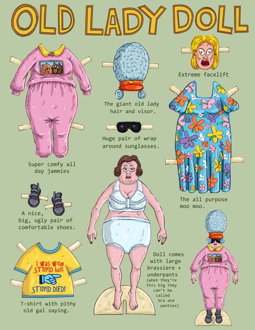 Old Lady Paper Doll