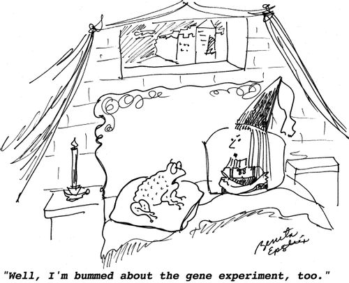 "Well, I'm bummed about the gene experiment, too."