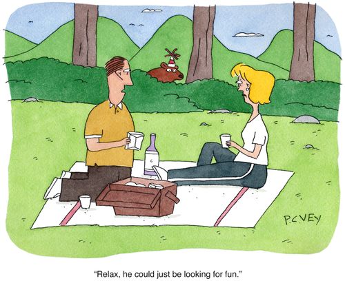 "Relax, he could just be looking for fun."