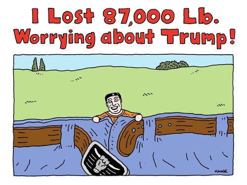 "I lost 87,000 lb worrying about Trump!"